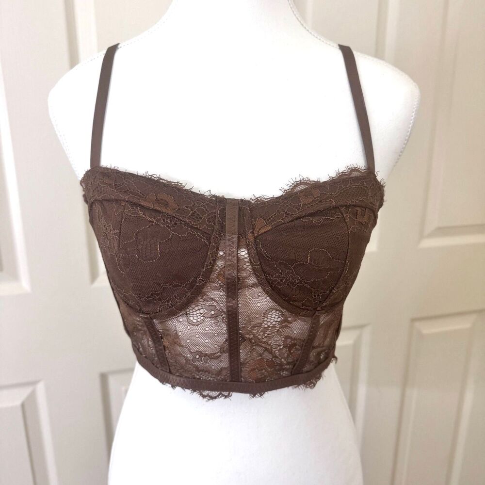 Brown Lace Cami Top Small